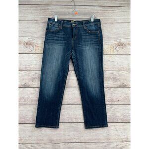 Kut From The Kloth‎ Angie Cropped Skinny Boyfriend Denim Jeans Women's 8 Blue